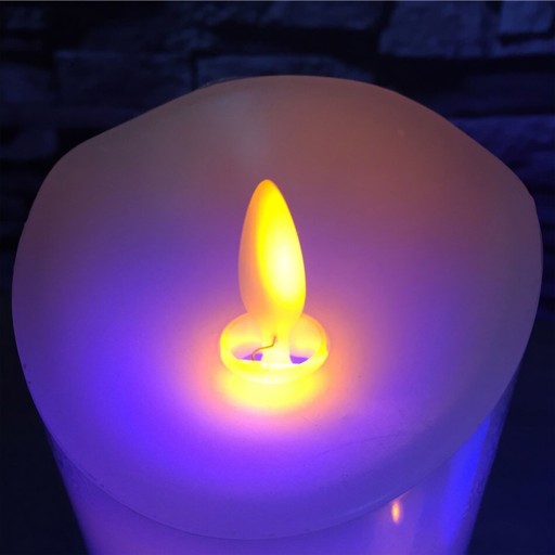 RGB LED SVIEČKY SET FAREBNÝCH SVIEČOK NA DIAĽKU