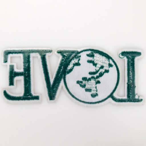 IRON-ON Thermo Patch Love, nápis Earth