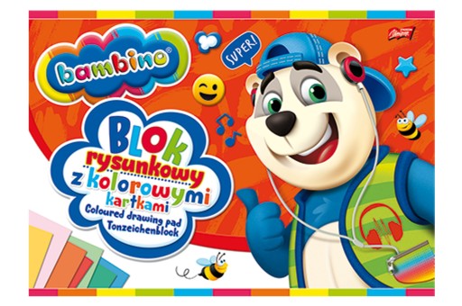 BLOK FAREBNÉ BAMBINO KARTY A4 80g/m2
