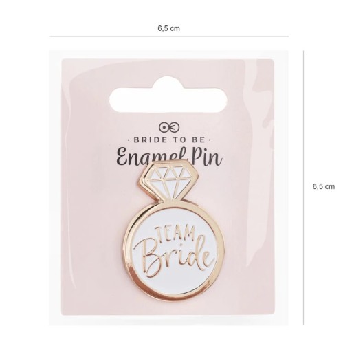 Team Bride Rose Gold Hen Party Pin