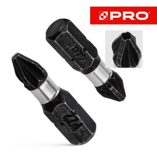Nárazový bit PZ2 Nárazový bit 25mm | Nárazový bit pre skrutkovač 2 ks.