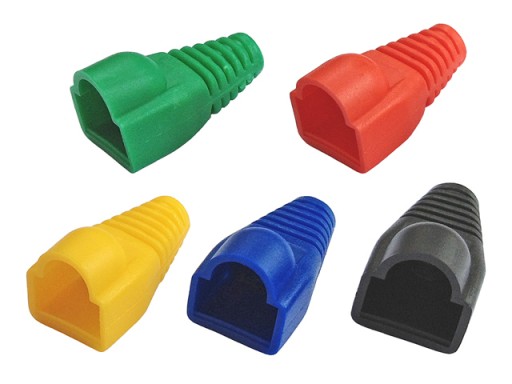 Kryt zástrčky RJ45/8P8C, vonkajší, farebný, 100 ks