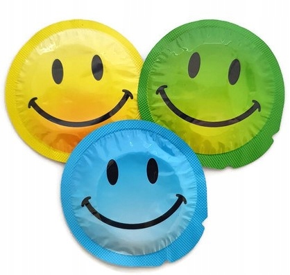 Klasické kondómy EXS SMILEY FACE vo vtipnom sexuálnom tvare, 25 ks.