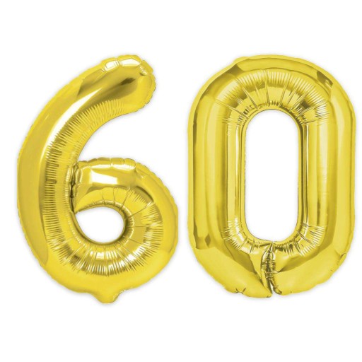 ZLATÉ BALÓNY ozdobné NARODENINOVÉ OZDOBY ozdobné FÓLIE veľké 60 NARODENINY