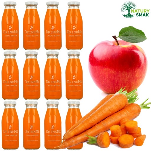 Sadvit jablkovo-mrkvová šťava 250 ml, LISOVANÁ, prirodzene zakalená