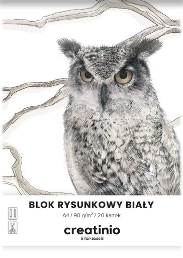 Biely blok na kreslenie A4, 20 listov TOP2000
