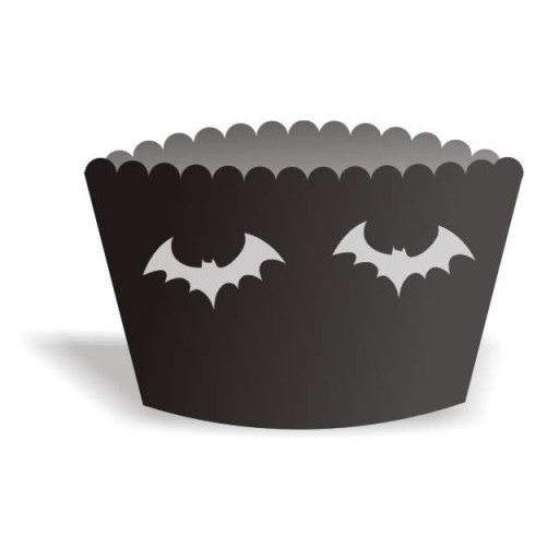 PAPILOTS ozdobné muffiny HALLOWEEN netopiere x6