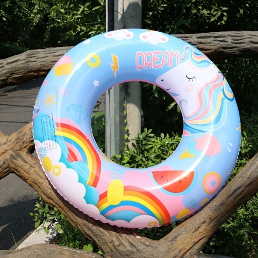 plavecký matrac kruh pre deti a dospelých 70cm modrý jednorožec