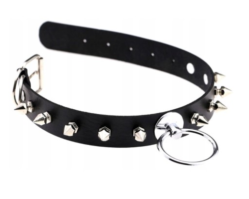 ČIERNA EKOKOŽENKA CHOKER BDSM GOTHIC PUNK GOLIER