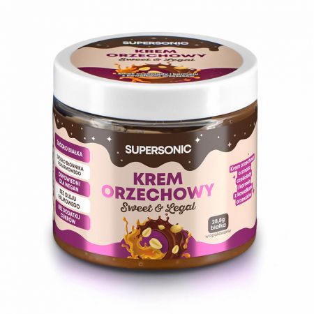 ORIEŠKOVÝ KRÉM S ČOKOLÁDOU A KARAMELOVOU PRÍCHUŤOU S ARAŠIDOVÝMI KÚSKAMI 160 g - SU