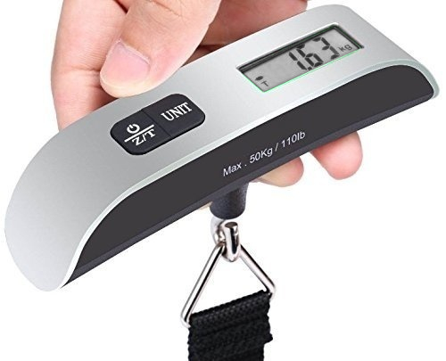 LETISKÁ VÁHA NA BATOŽINU TURISTICKÉ CESTOVNÉ VRECKO LCD 50kg + BATÉRIA