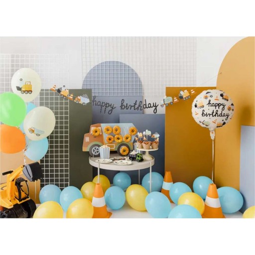 HAPPY BIRTHDAY fóliové stavebné vozidlá BALÓN