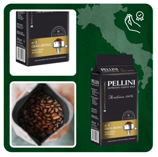 Pellini Gran Aroma 100% Arabica mletá káva 250 g