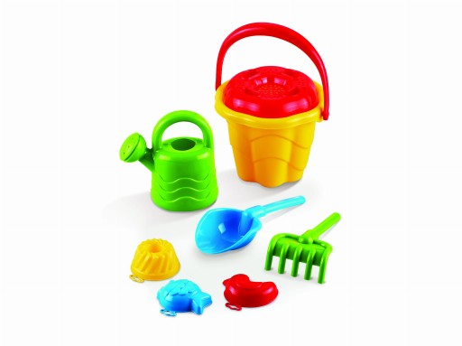 Piesková súprava Wave sandbox - VEDRO, KONVIČKA, LOPATA, RABINY, FORMY