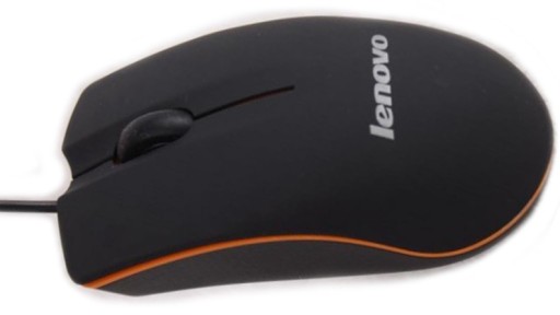Káblová myš LENOVO USB s rozlíšením 1000 DPI, čierna