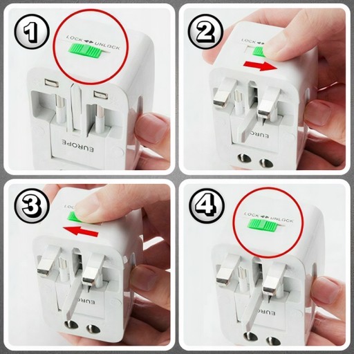 ADAPTÉR TYPU G CESTOVNÝ ADAPTÉR ANGLICKO POĽSKO USA EURÓPA EÚ ANGLIČTINA