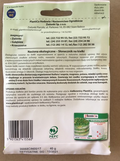 BIO slnečnicové semienka na klíčky 40g
