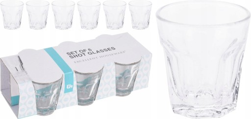 Poháre na vodku a likéry, sada 40 ml, 6 kusov