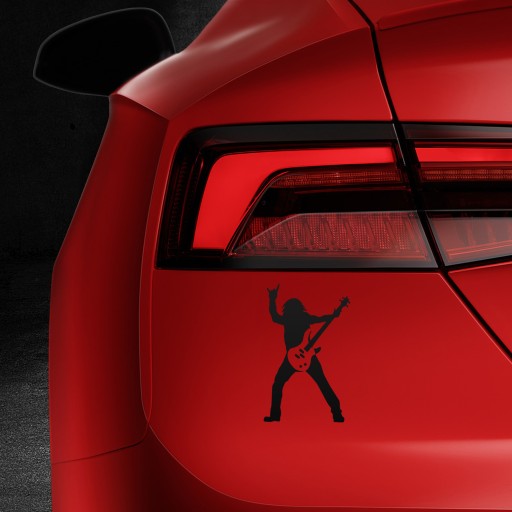 GUITARISTICKÁ NÁLEPKA NA AUTO REFLEXNÉ ROCKMAN
