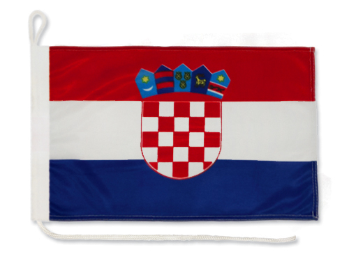 Vlajka Chorvátska na jachtu 30x40 cm Vlajka chorvátskej plachetnice