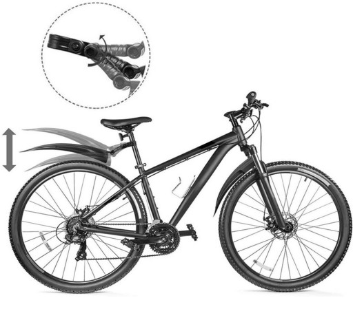 SET BLATNÍKOV PREDNÝ ZADNÝ MTB BICYKEL 24-29 palcový ČIERNA