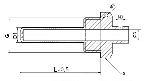 KRYT SNÍMAČA TEPLOTY KAPITÁL 1/2'' L-30