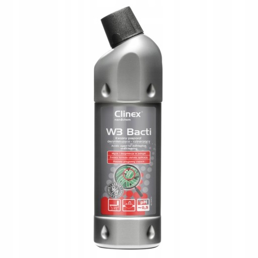 CLINEX W3 BACTI 1L dezinfekcia, čistenie WC, WC