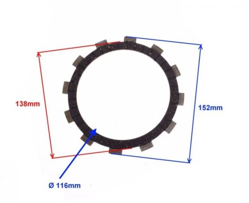 Spojkový kotúč Shineray ATV Quad 300 STE 116/152 mm