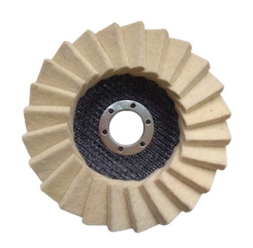 Lamelový leštiaci filc, lamelový, leštiaci kotúč 125mm