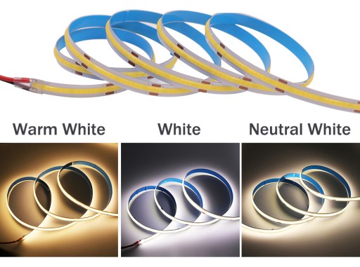 LED PÁS NW COB 12V 12W/mb IP20 NEUTRÁLNE NEUTRÁLNY 1M ODREZANÝ Z ROLKY 50M