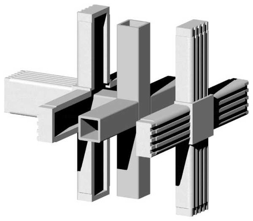 Plastový konektor jadra met 25x25x1,5 3D5 V25 MS