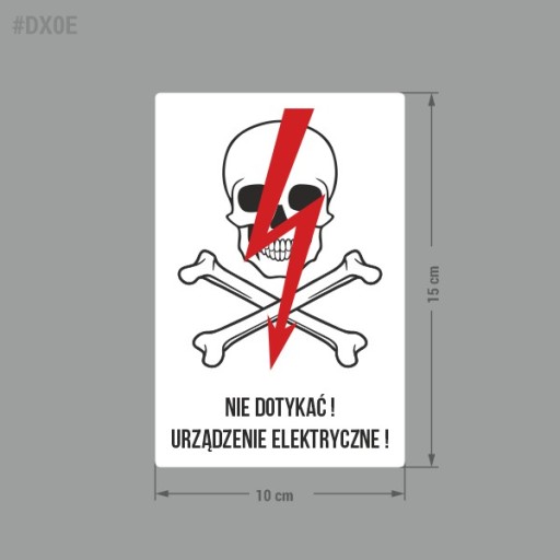 Nálepka Nedotýkajte sa elektrického zariadenia 10x15