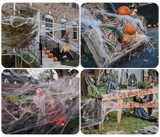 Biela pavučina pavučina Halloween + pavúky