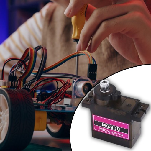 SERVO MECHANIZMUS SERVO SERVO MG90S TowerPRO KOVOVÉ OZUBENÉ PREVODY