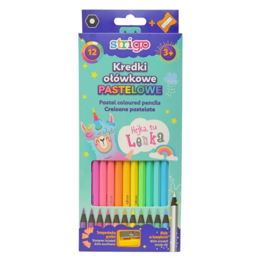 HEJKA TOTO JE LENKA ŠKOLSKÉ ceruzky 12 FARIEB PASTELOVÉ ŽIVÉ FARBY