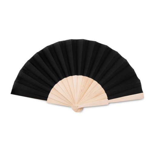 DREVENÝ VENTILÁTOR Veľký 41cm Elegantný čierny