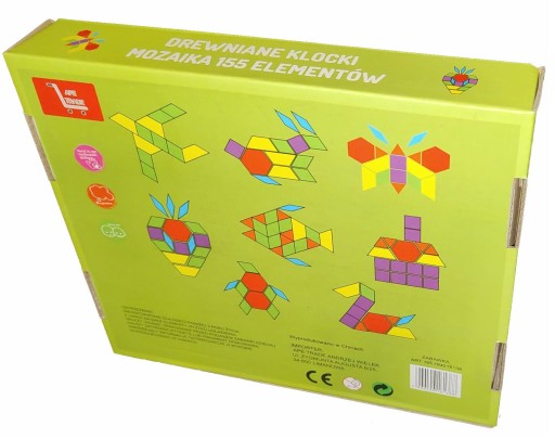 DREVENÉ BLOKY MONTESSORI PUZZLE 155 kusov