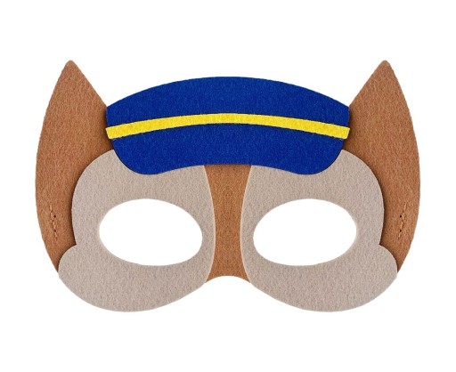 Plstená maska Psia brigáda - Policajt 1, 18x12 cm