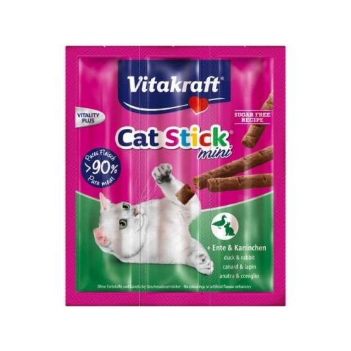 Pochúťka Vitakraft CatStick - kačica a králik 3 ks