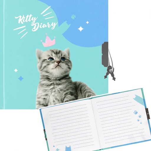 ZAMKNUTÝ DENNÍK ZÁPISNÍK MAČKA KAT