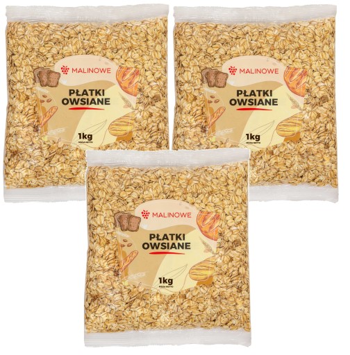 SADA OVSNÝCH VLOČEK 3x1kg ČERSTVÉ PRÉMIOVÉ KVALITY NATURAL