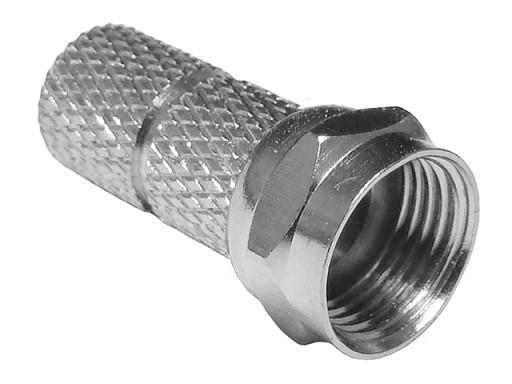 F 75Ohm skrutkovacia zástrčka antény 5,5/22mm 10 ks