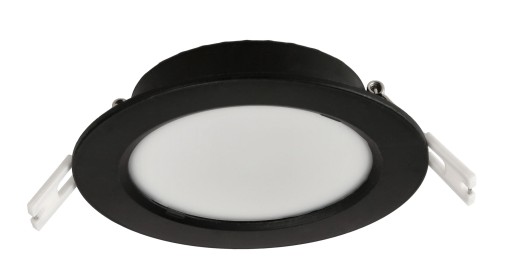 LED stropné svietidlo, zápustné, zápustné, 6W, 660lm, 4000K, čierne