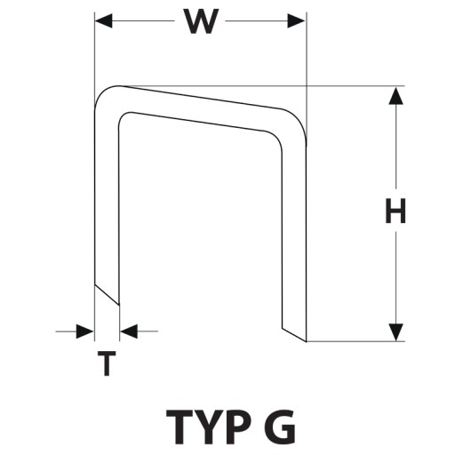Čalúnnické sponky typ G/11 8x10,6x1,2 mm 1000 ks