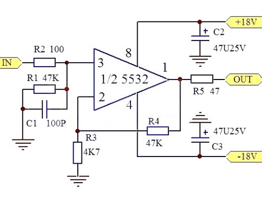 MODUL PREDZOSILŇOVAČA PRE DUAL OPA NE5532 OPA2604