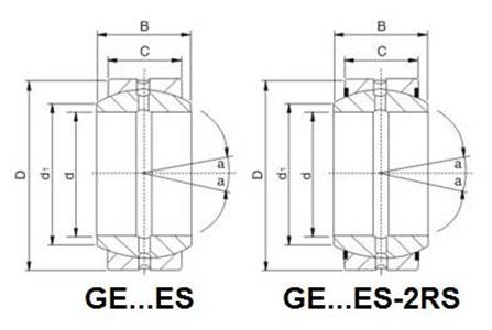 BEŽNÉ LOŽISKO GE20ES 20x35x16 - GE 20 ES