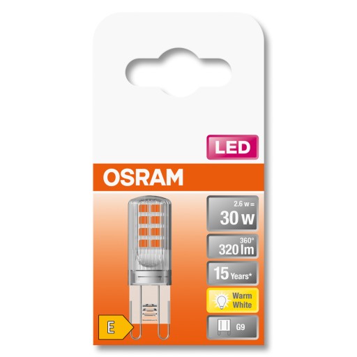 OSRAM LED STAR kapsula Pin30 2,6W 2700K 230V G9