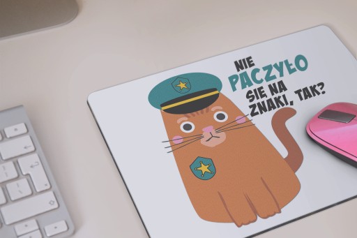 POLICEMAN vtipná podložka pod myš pre mačky