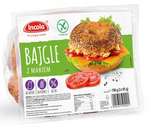 Incola Bez Glutenu Bagely s makom 2 x 95 g