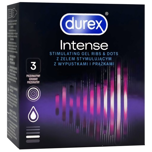 Durex Intense kondómy 3 kusy